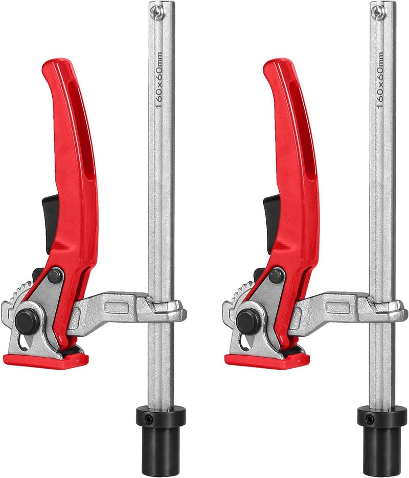 Tocool MFT Table Workbench Quick Ratchet Bench Dog Clamp 3/4 Inch Dog Hole Clamp Hold Down Clamp for Woodworking (2 Pack) - Image 1